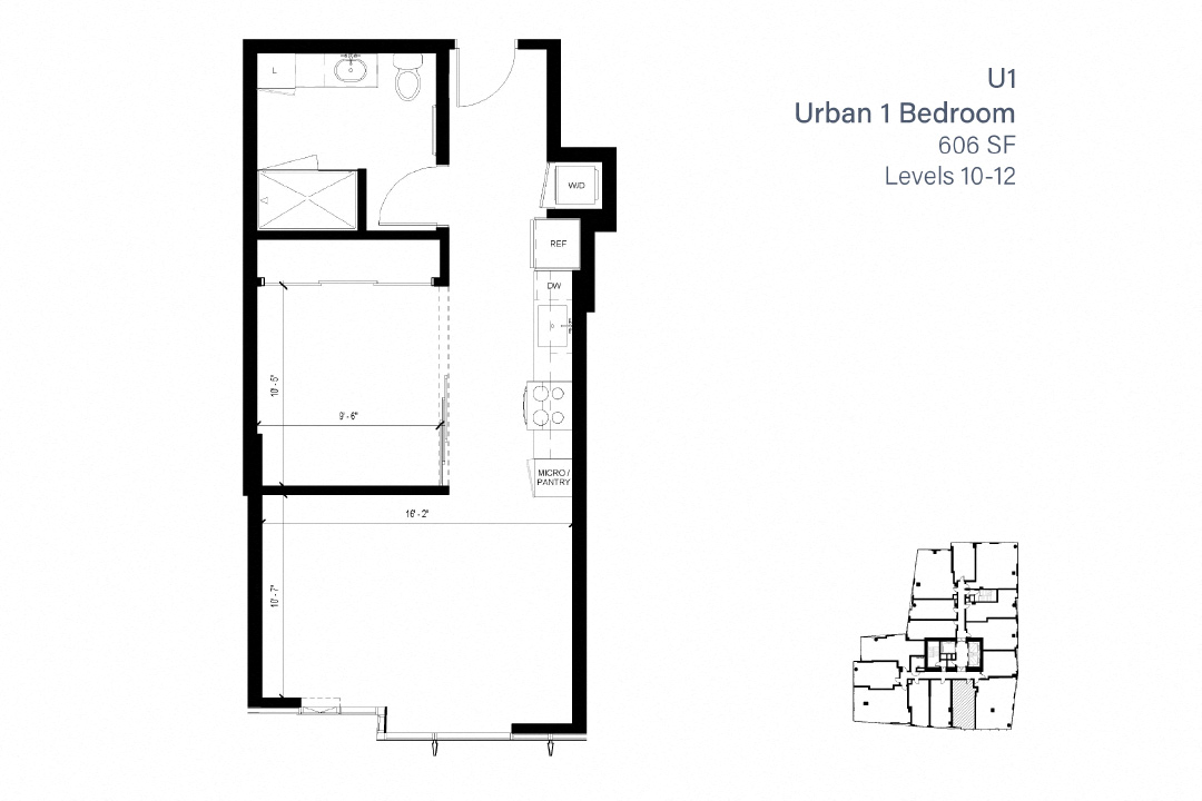 U1 Urban One Bedroom - 1717 Webster